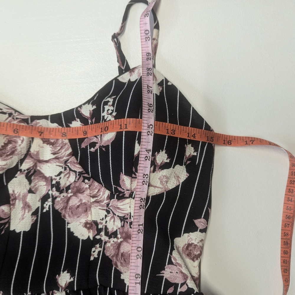 Mind Code Size Small Black Floral Mini Dress - image 2